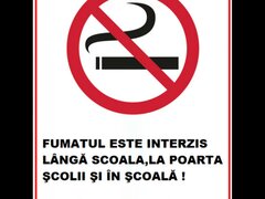 Placuta fumatul interzis langa scoala si in scoala
